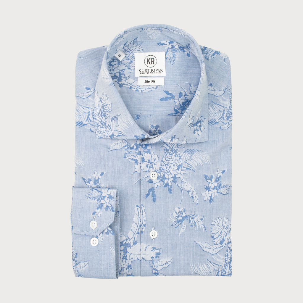 Blue Pineapple Slim Fit Shirt – Kurt River